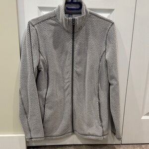Women's Gray Patterned Full-Zip Jacket